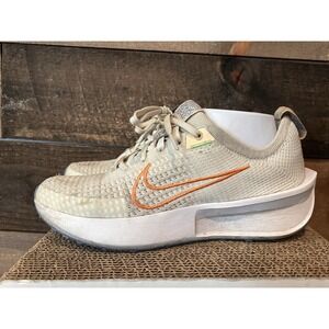 Nike Interact Run Light Bone Bright Mandarin Running Shoes FD2292-001 Women's 8